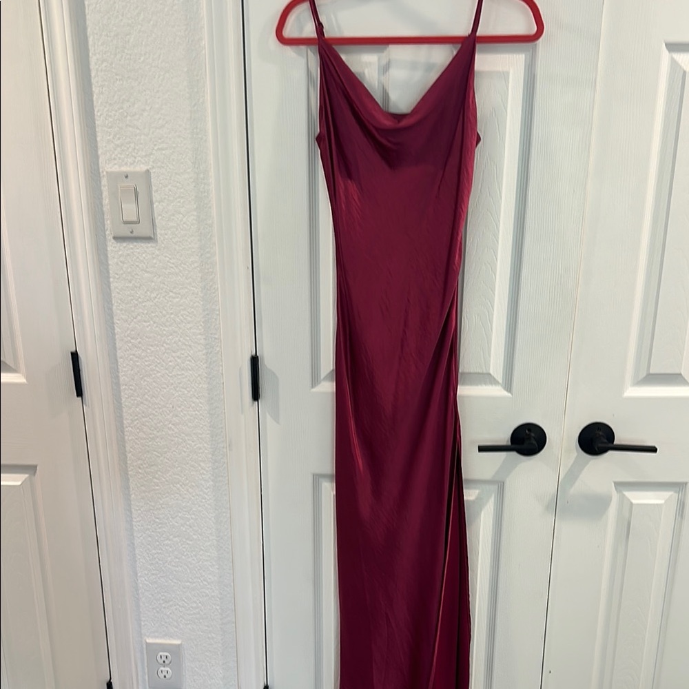 Elegant Burgundy Slip Dress